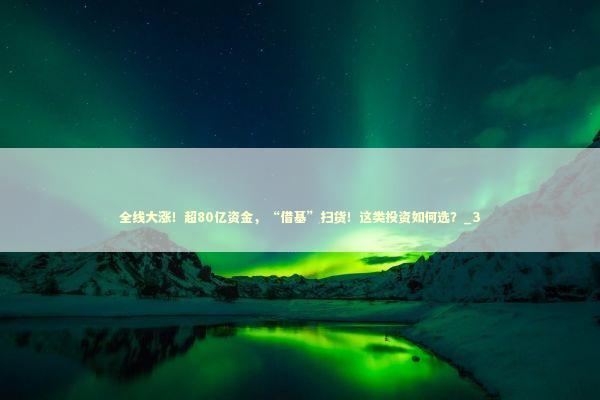 全线大涨！超80亿资金，“借基”扫货！这类投资如何选？_3
