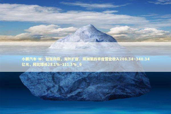 小鹏汽车-W：智驾升级，海外扩张，预测第四季度营业收入206.34~340.34亿元，同比增长28.1%~111.3%_6
